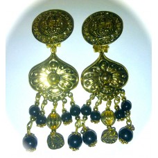 Gold & Black Vintage Earrings